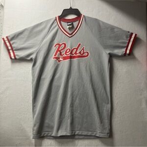 Vintage Cincinnati Reds BIKE Baseball Jersey Mens Size XL  Gray